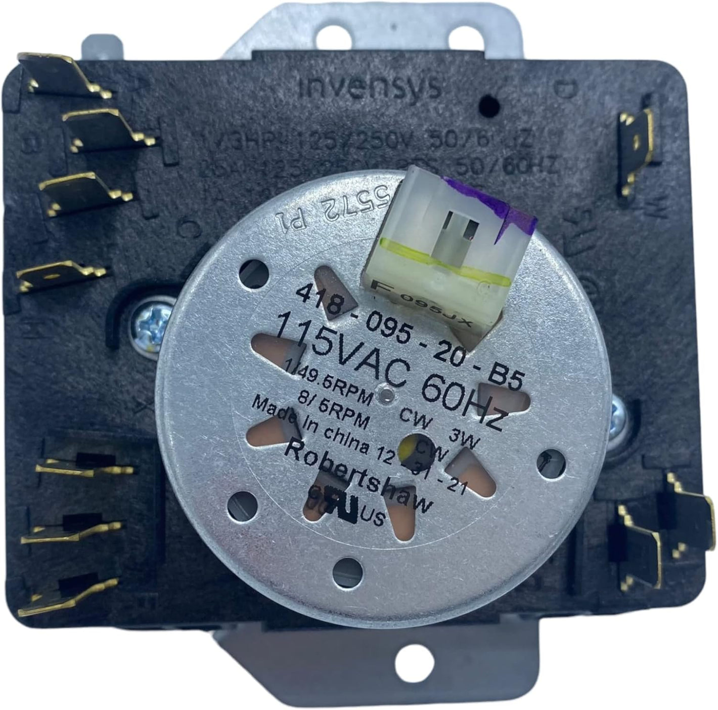 Dryer Timer Replacement for Whirlpool Amana W10185981 Gas Clothes Timer 115VAC 60Hz Model Specific Not Universal